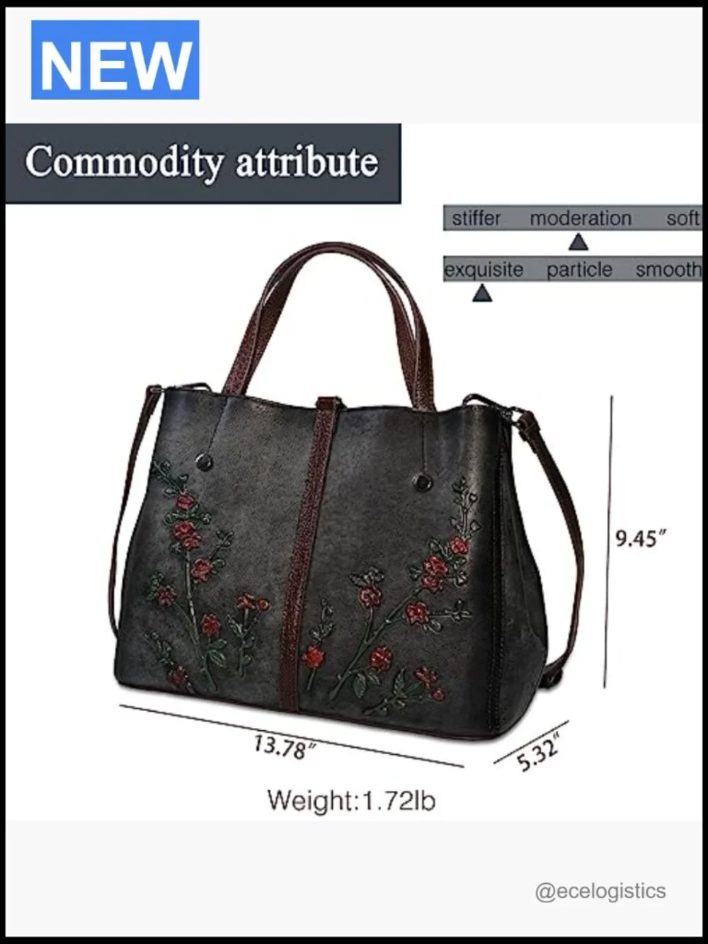 Genuine Leather Embossed Hobo Satchel Top Handle Crossbody Bag Handmade Vintage